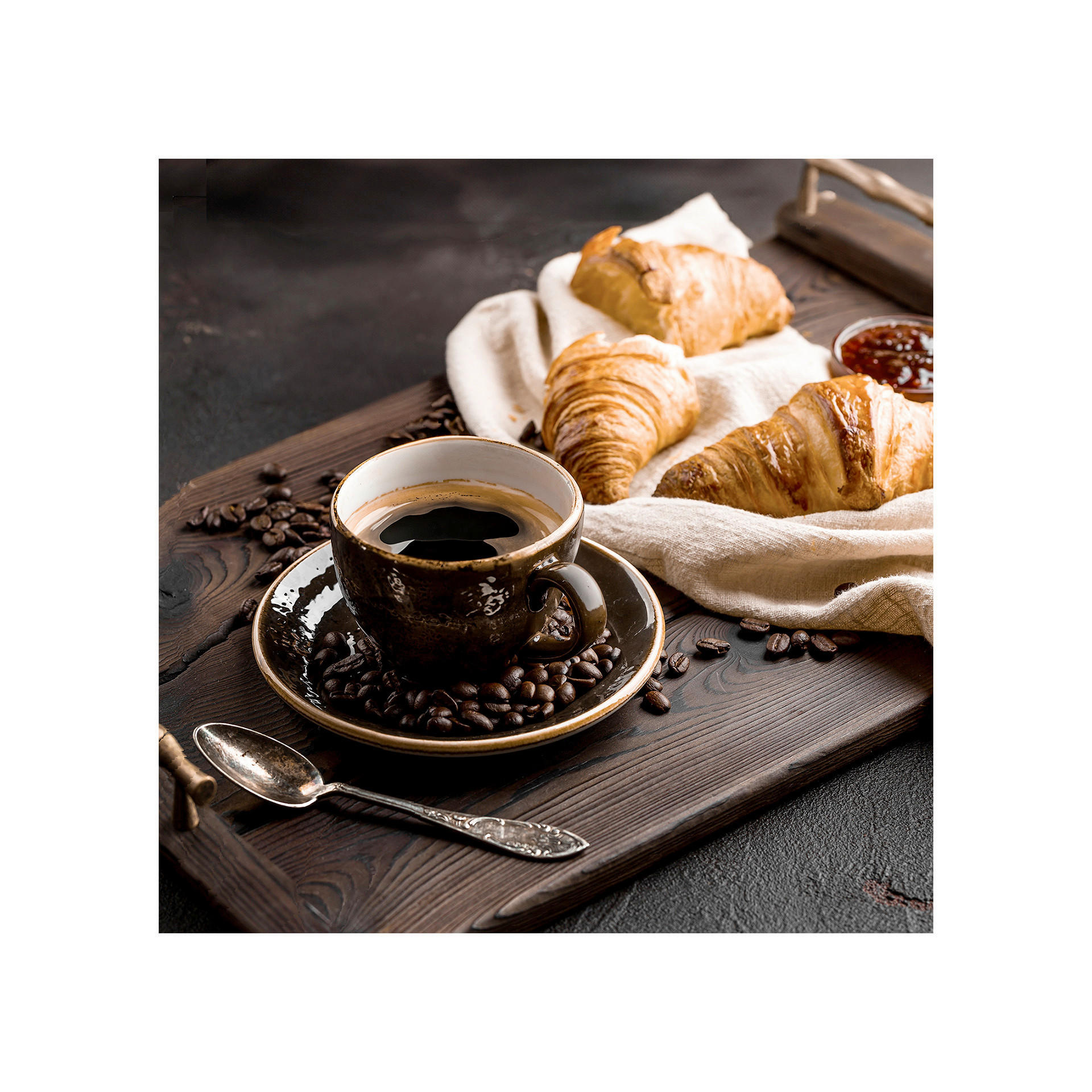 GLASBILD 30/30 cm  - Dunkelgrün/Schwarz, Basics, Glas/Papier (30/30cm) - Monee