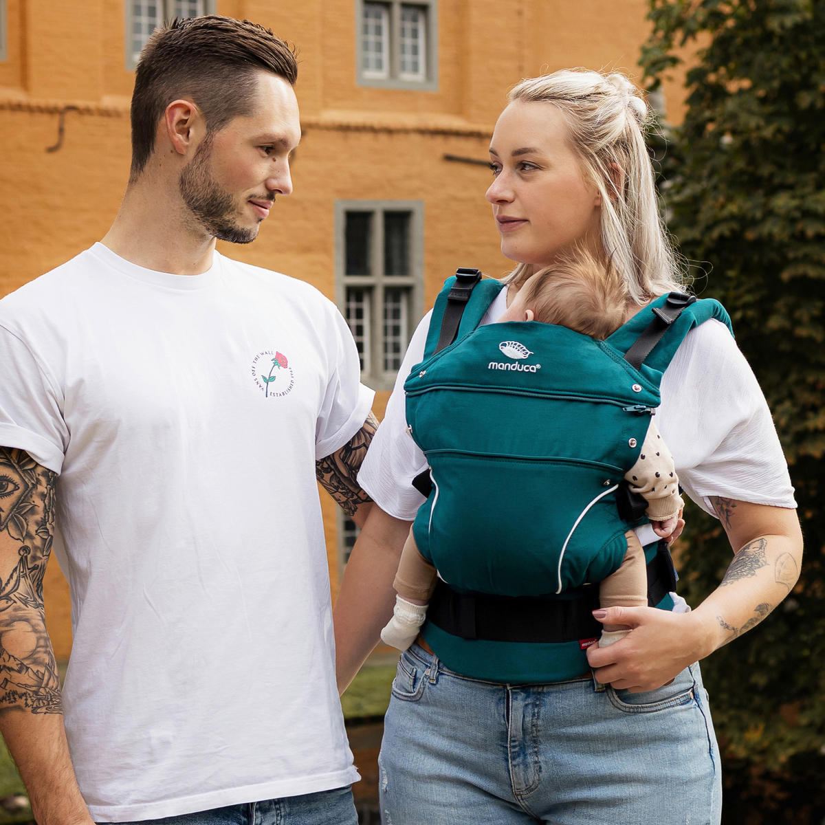 BABYTRAGE Manduca first  - Smaragdgrün, Basics, Textil (One-Sizecm) - Wickelkinder Manduca