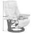 RELAXSESSEL Lederlook Kombination Echtleder/Lederlook Relaxfunktion - Dunkelbraun/Creme, Design, Leder/Holz (78/104-80/90-158cm) - Cantus