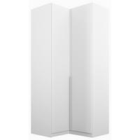 ECKKLEIDERSCHRANK 100/229/102 cm  - Weiss/Hellgrau, Modern, Holzwerkstoff (100/229/102cm) - Rauch Möbel