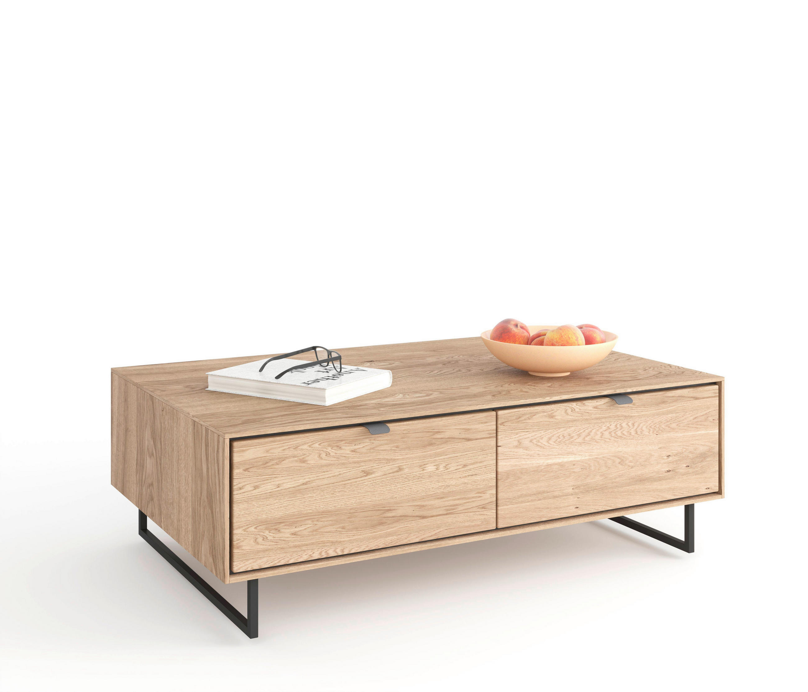 COUCHTISCH in Holz, Holzwerkstoff  - Dunkelgrau/Eichefarben, Design, Holz/Holzwerkstoff (110,2/40/70cm) - Livetastic