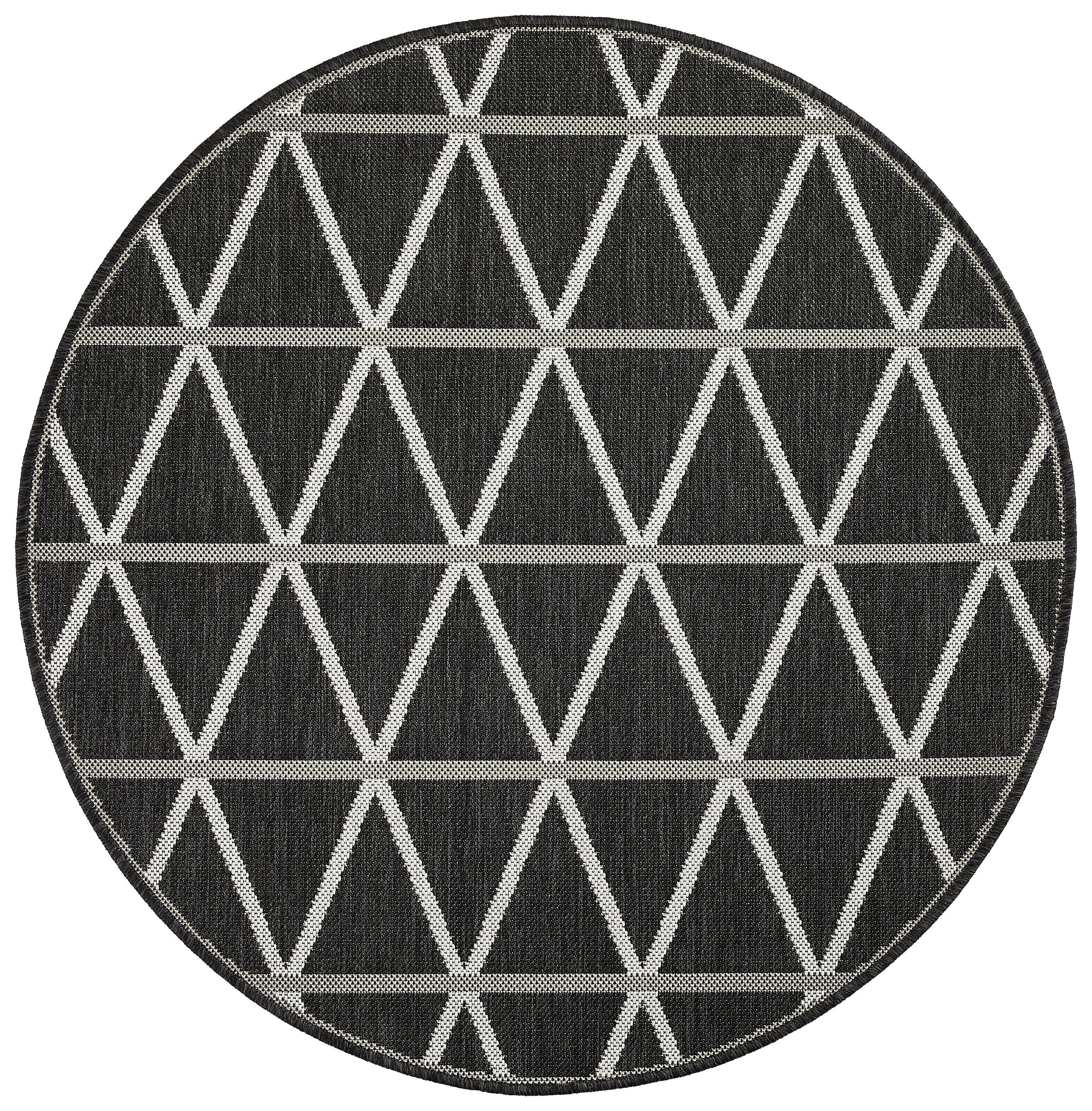 OUTDOORTEPPICH Grau, Schwarz - Schwarz/Grau, Design, Naturmaterialien/Textil (120cm) - Novel