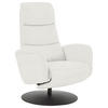 RELAXSESSEL in Leder Weiss  - Weiss/Schwarz, Design, Leder/Metall (76/108/86cm) - Dieter Knoll