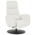 RELAXSESSEL in Leder Weiß  - Schwarz/Weiß, Design, Leder/Metall (76/108/86cm) - Dieter Knoll