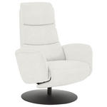 RELAXSESSEL in Leder Weiß  - Schwarz/Weiß, Design, Leder/Metall (76/108/86cm) - Dieter Knoll