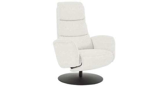 RELAXSESSEL in Leder Weiß  - Schwarz/Weiß, Design, Leder/Metall (76/108/86cm) - Dieter Knoll