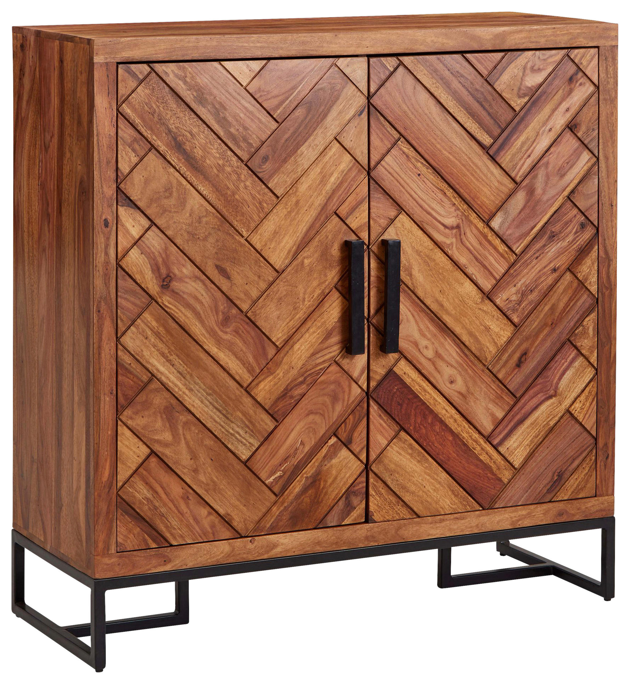 SIDEBOARD 100/105/40 cm  - Sheeshamfarben/Schwarz, Design, Holz/Metall (100/105/40cm) - MID.YOU