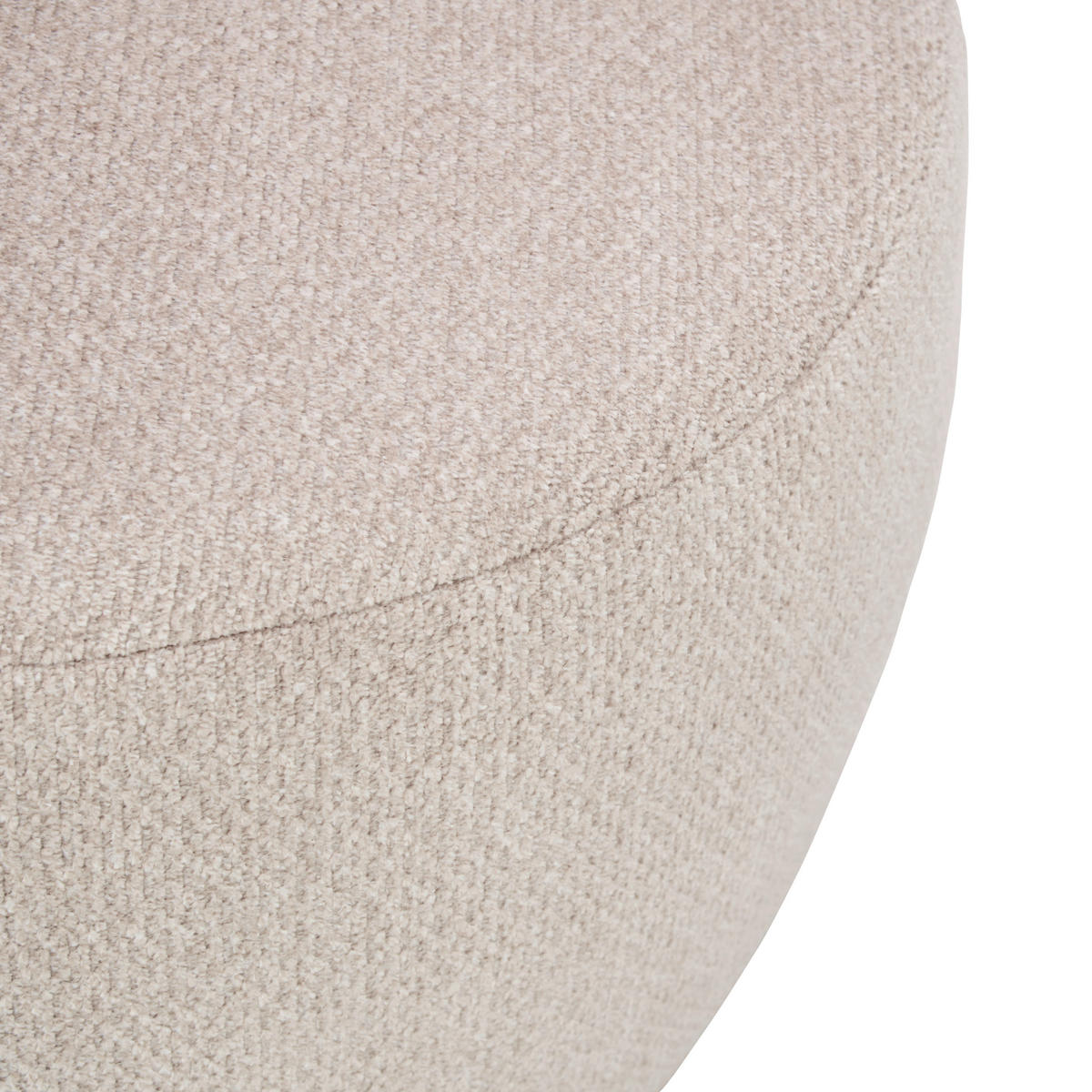 HOCKER Chenille Beige  - Beige/Schwarz, MODERN, Kunststoff/Textil (88/43/66cm) - Hom`in