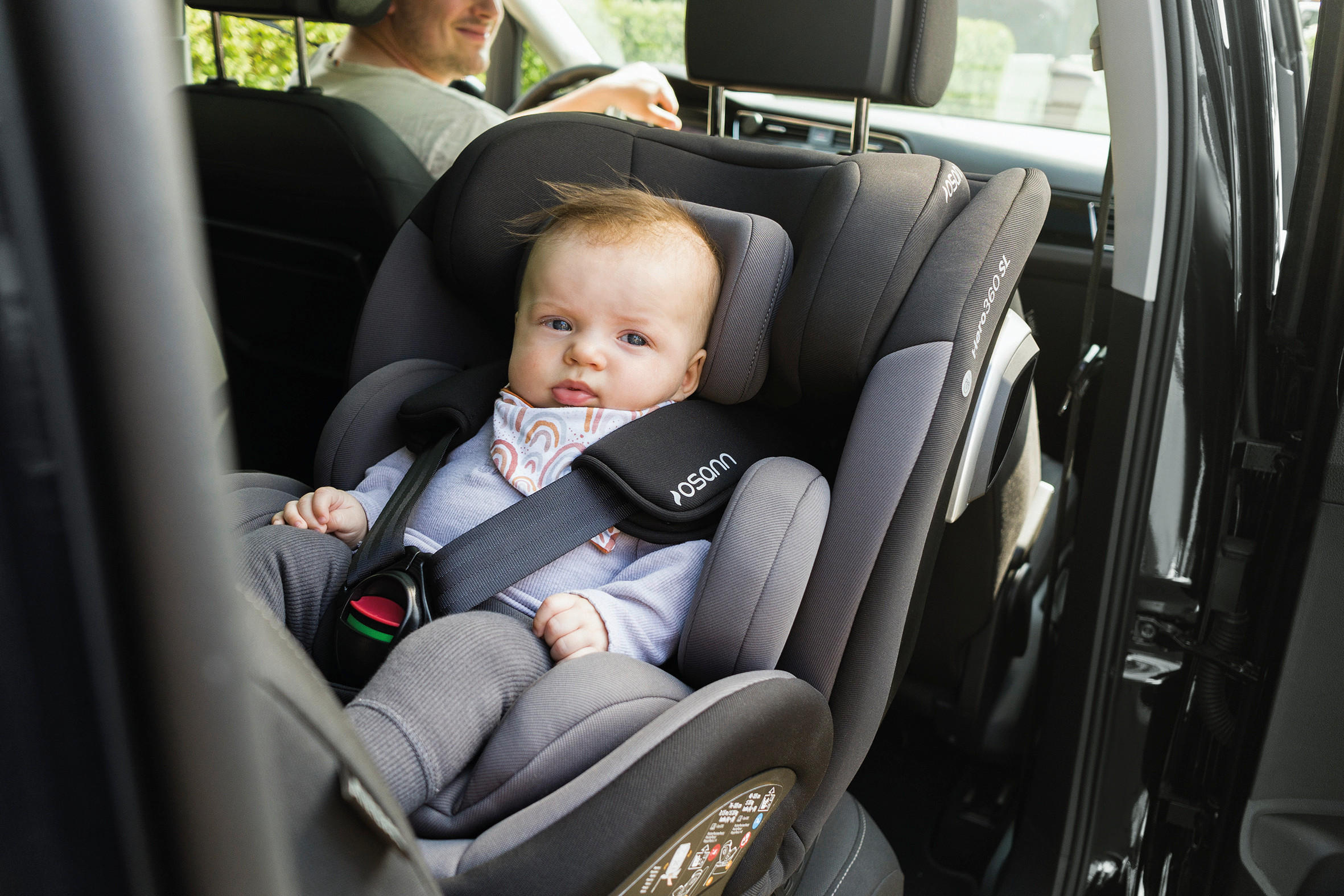 REBOARDER-KINDERSITZ HERO360 SL Twill Black  - Schwarz, Basics, Kunststoff/Textil (44/65/55cm) - Osann