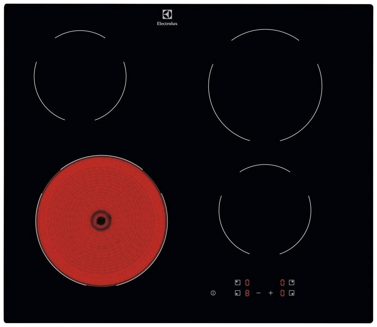 BACKOFENSET ELXB1X  - Edelstahlfarben/Schwarz, Basics, Glas/Metall (60/59,4/56cm) - Electrolux