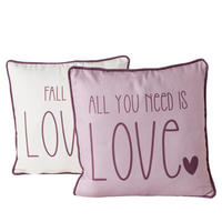 SOFAKISSEN  45/45 cm   - Dunkelrosa/Beige, Trend, Textil (45/45cm)