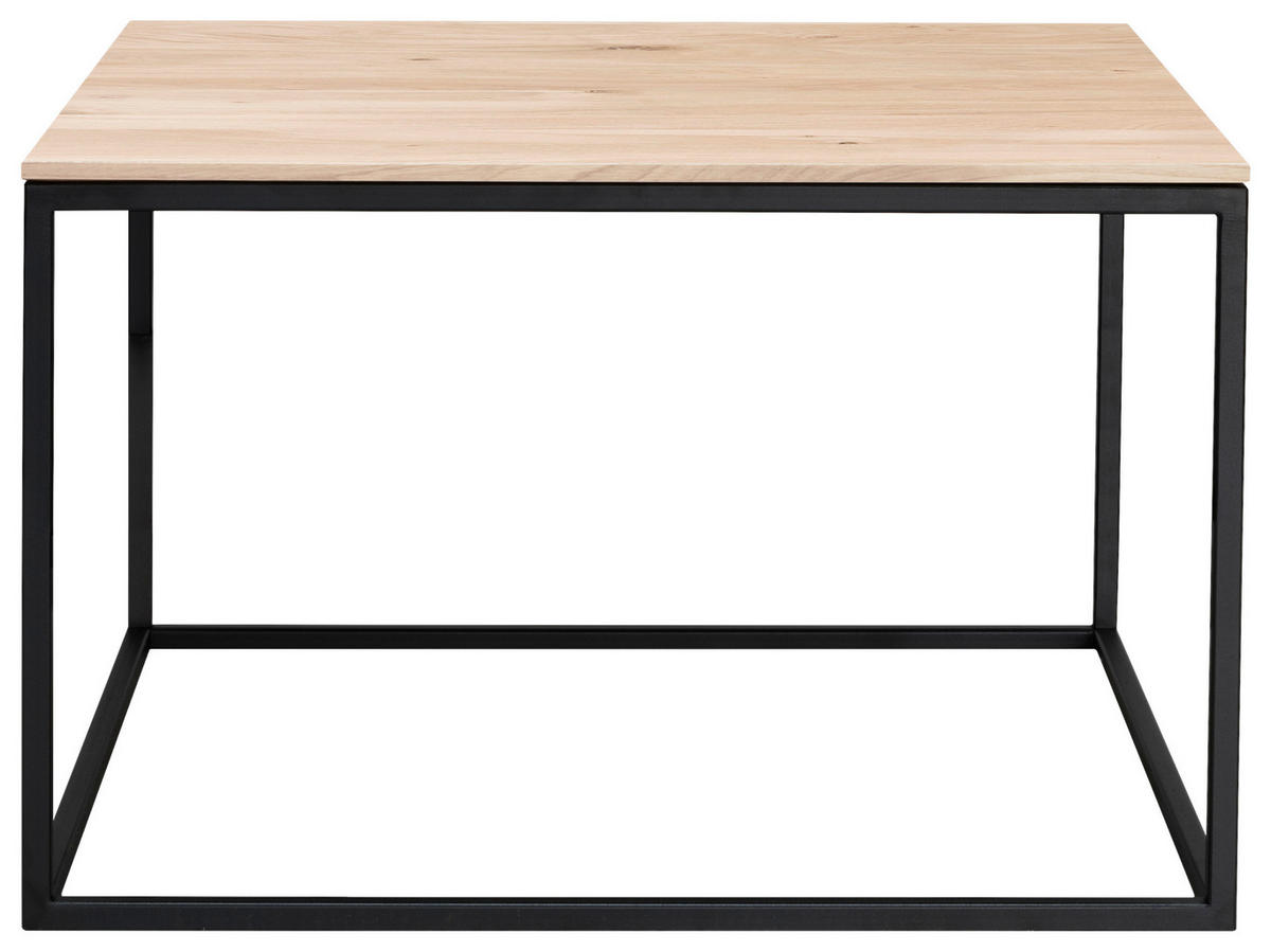 COUCHTISCH in Holz 65/65/41,5 cm  - Eiche Bianco/Schwarz, Design, Holz/Metall (65/65/41,5cm) - Johann Jakob