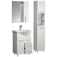 BADEZIMMER 4-teilig  in 85 cm  - Weiss/Silberfarben, Modern, Glas/Keramik (85cm) - MID.YOU