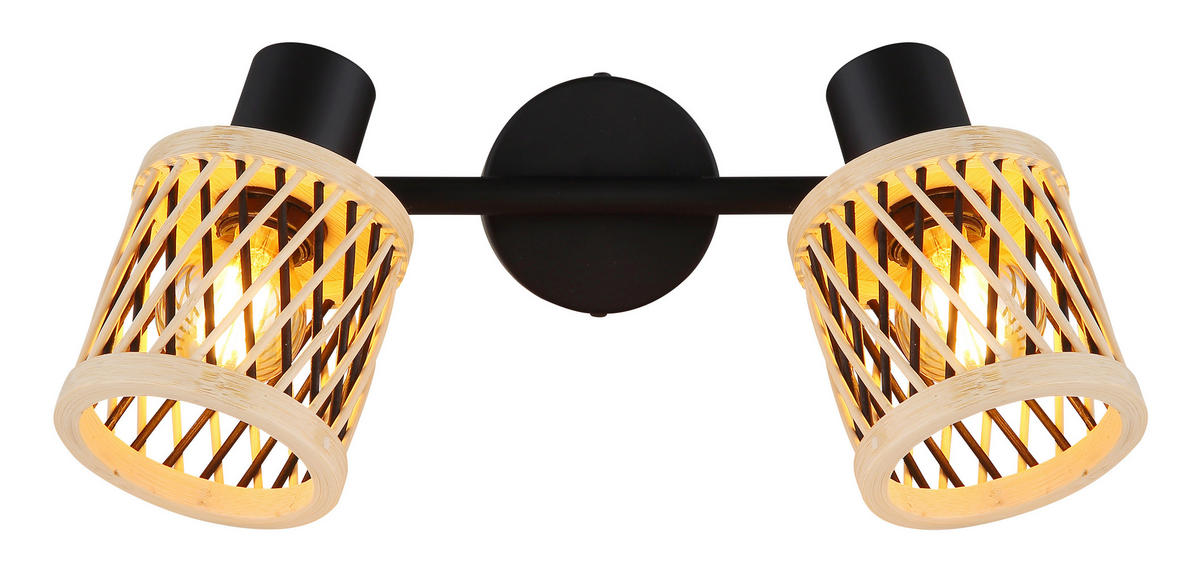 STRAHLER Mali 25/8,5/19 cm  - Schwarz/Naturfarben, Natur, Holz/Metall (25/8,5/19cm) - Globo