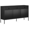SIDEBOARD Maggiore  in 154,5/82,6/39 cm  - Schwarz, Design, Holzwerkstoff/Metall (154,5/82,6/39cm) - Xora