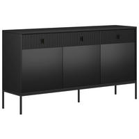 SIDEBOARD Maggiore  in 154,5/82,6/39 cm  - Schwarz, Design, Holzwerkstoff/Metall (154,5/82,6/39cm) - Xora
