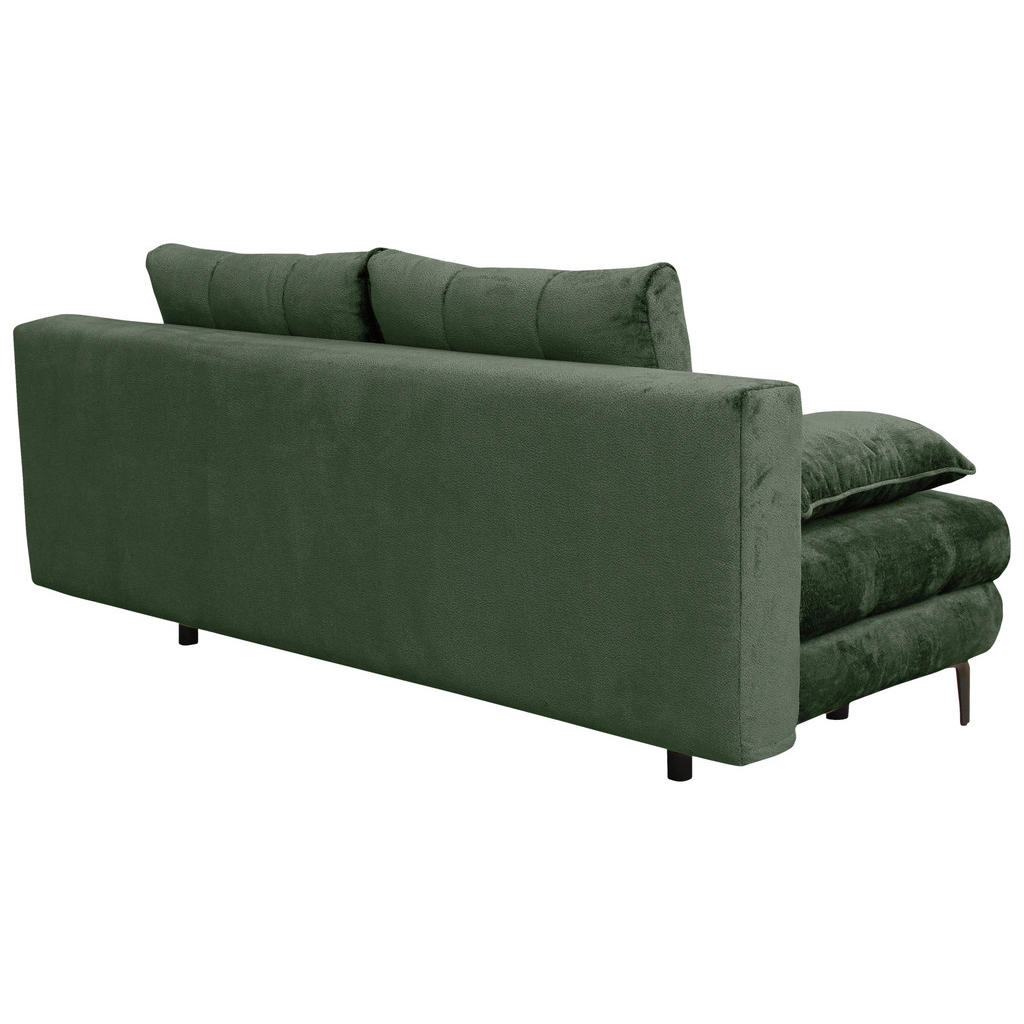 Thumbnail - Carryhome Schlafsofa, Dunkelgrün, Textil, 2-Sitzer, Füllung: Schaumstoffflocken,Schaumstoffflocken, 203x94x96 cm, Liegef...