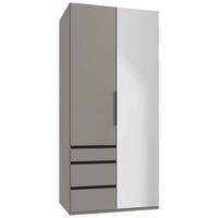 DREHTÜRENSCHRANK  in Sahara  - Schwarz/Sahara, KONVENTIONELL, Glas/Holzwerkstoff (100/236/58cm) - MID.YOU