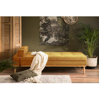CHAISELONGUE Struktur Gelb  - Gelb/Naturfarben, MODERN, Holz/Textil (180/42/75cm) - Livetastic
