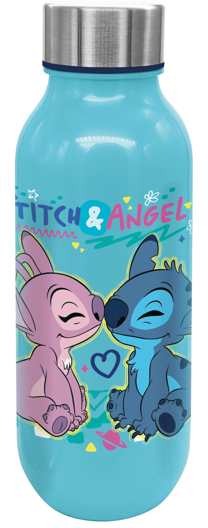 KINDERTRINKFLASCHE  - Türkis, Basics, Kunststoff/Metall (7,3/7,3/22,3cm) - Disney