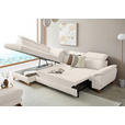 ECKSOFA in Bouclé Creme  212/287 cm  - Eichefarben/Creme, MODERN, Holz/Textil (212/287cm) - Valnatura