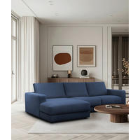 ECKSOFA VIGO Dunkelblau  - Schwarz/Dunkelblau, Design, Textil (172/303cm) - MID.YOU