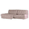 ECKSOFA in Plüsch Beige  - Beige/Schwarz, Design, Kunststoff/Textil (170/250cm) - Carryhome