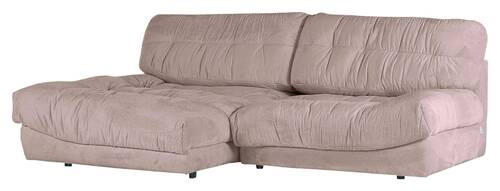 HÖRNSOFFA i plysch beige  - beige/svart, Design, textil/plast (170/250cm) - MID.YOU