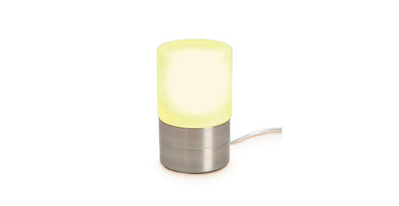 Tischleuchte Marion - Weiß/Nickelfarben, KONVENTIONELL, Glas/Metall (9/14,8cm) - Ombra