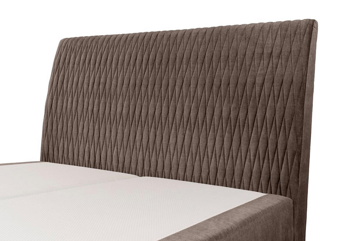 Boxspring, 160/200 cm, maro - maro, Basics, lemn/textil (160/200cm)