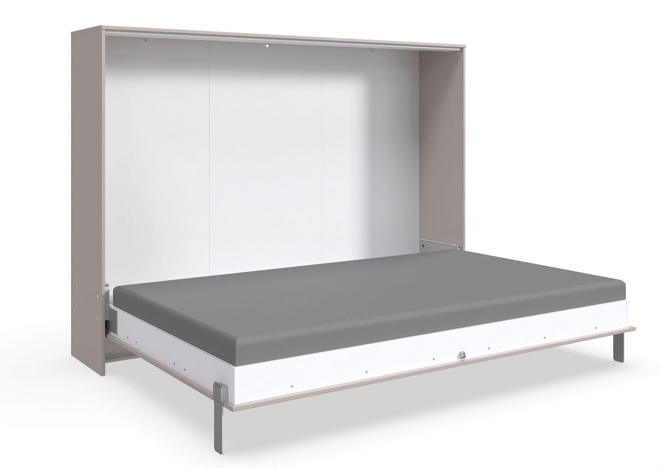 KLAPPBETT 140/200 cm,  in  in Graphitfarben, Grau, Sahara,  - Graphitfarben/Grau, Design, Holz/Metall (140/200cm) - Carryhome