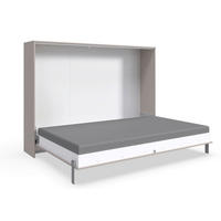 KLAPPBETT 140/200 cm,  in  in Graphitfarben, Grau, Sahara,  - Graphitfarben/Grau, Design, Holz/Metall (140/200cm) - Carryhome