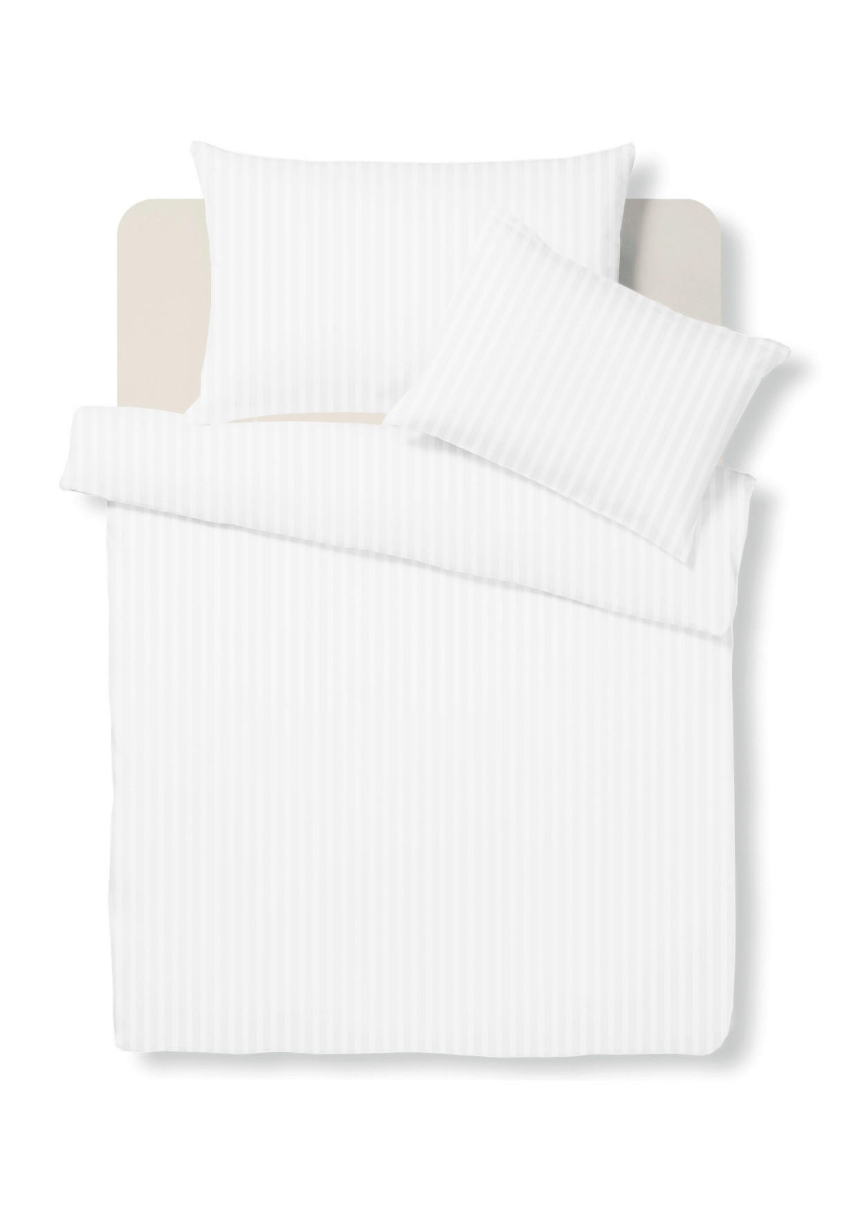 DUVETBEZUG Bio Stripe Satin 200/210 cm  - Weiss, Basics, Textil (200/210cm) - Bio:Vio