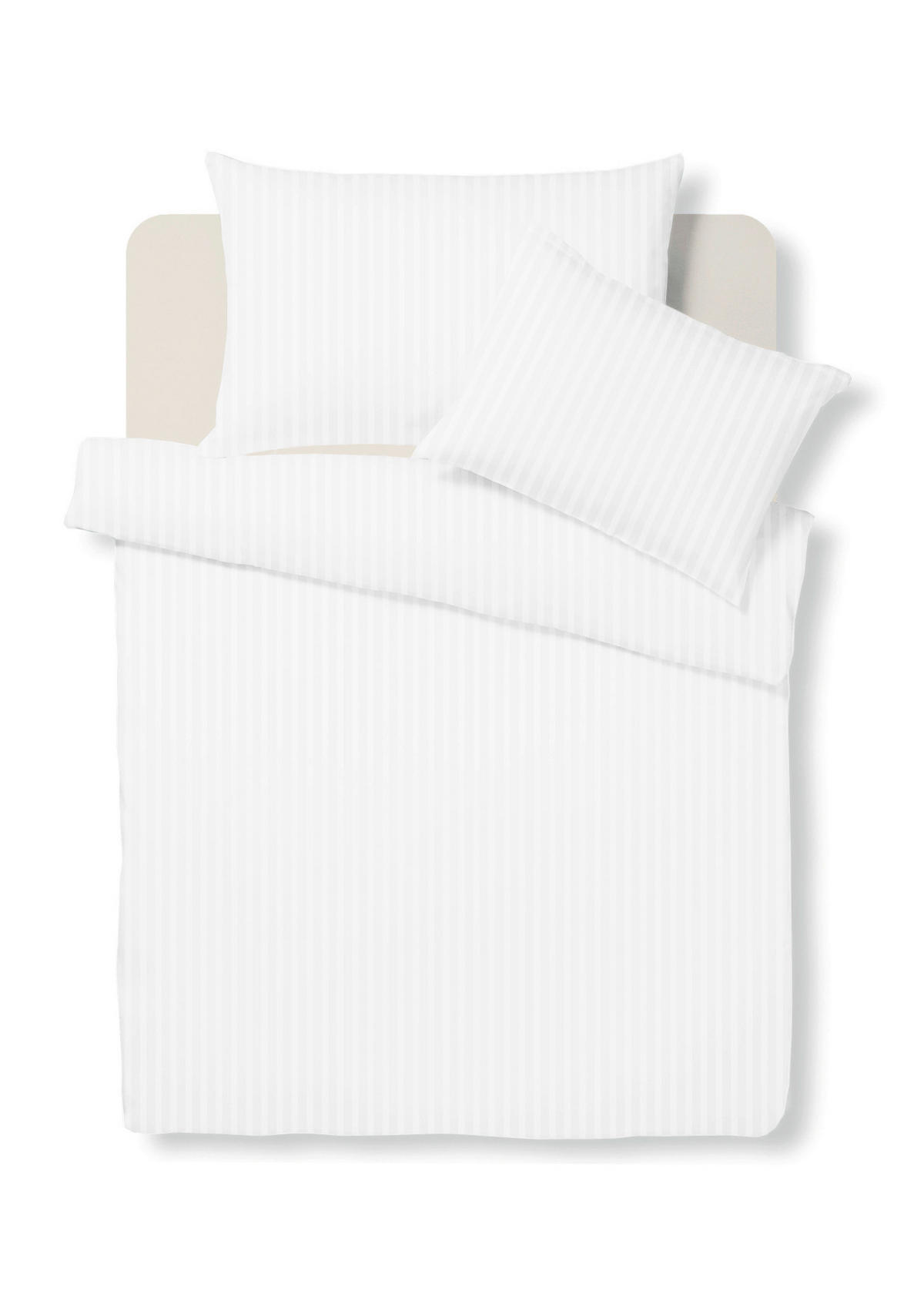 DUVETBEZUG Bio Stripe Satin 200/210 cm  - Weiss, Basics, Textil (200/210cm) - Bio:Vio