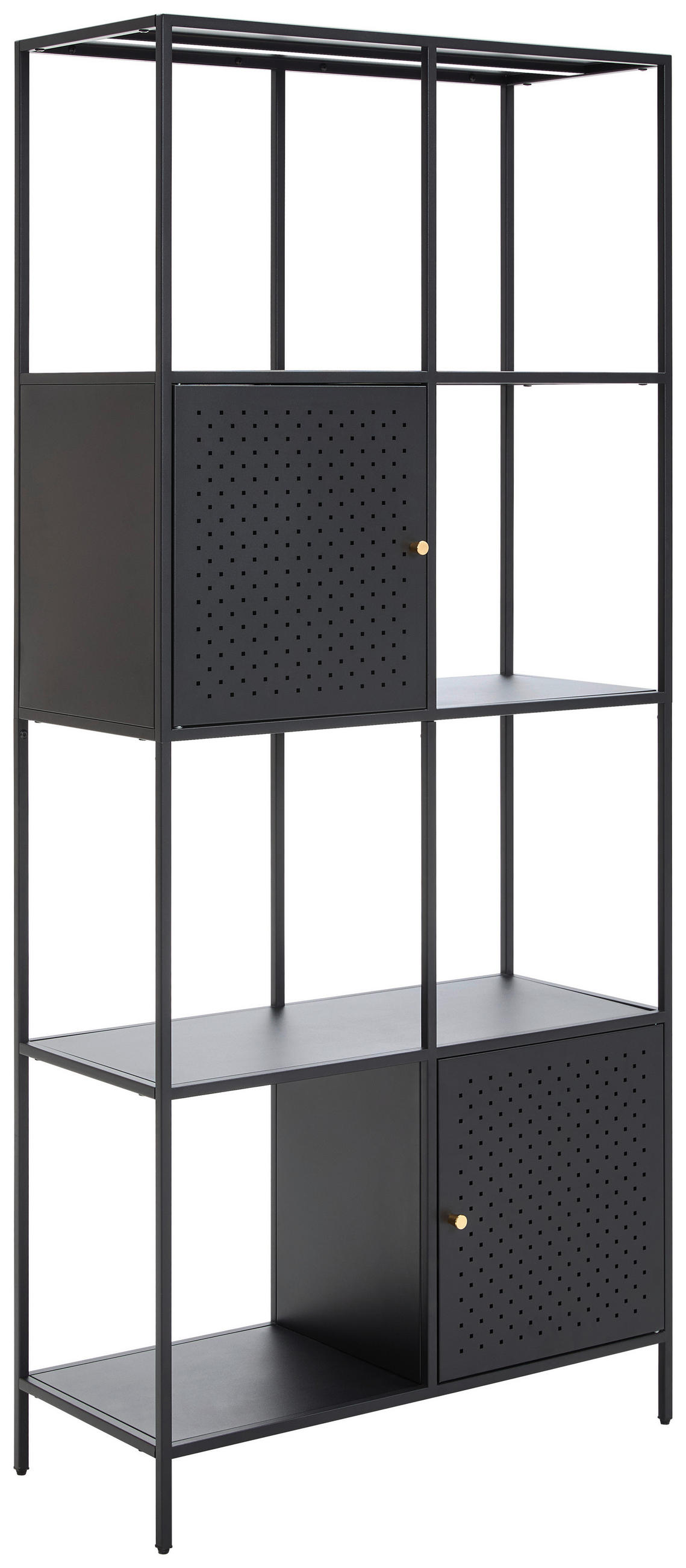 REGAL Schwarz  - Goldfarben/Schwarz, Trend, Metall (80/180/35cm) - Carryhome