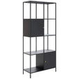 REGAL Schwarz  - Goldfarben/Schwarz, Trend, Metall (80/180/35cm) - Carryhome