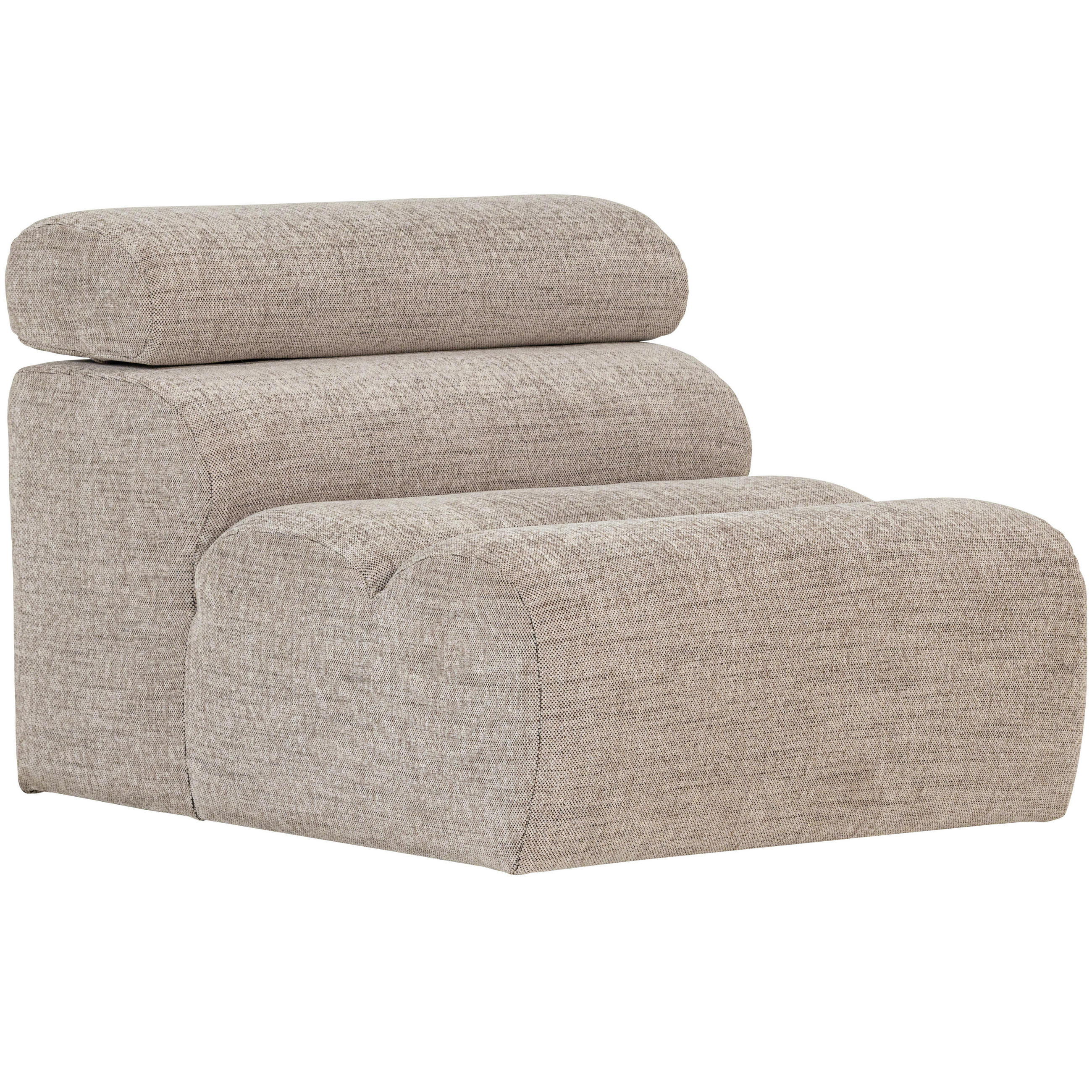 SOFAELEMENT Novi Webstoff Naturfarben  - Schwarz/Naturfarben, Design, Kunststoff/Textil (82/86/113cm) - Livetastic