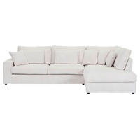 ECKSOFA Naturfarben Cord Zierkissen, Rückenkissen, Rücken echt  - Schwarz/Naturfarben, MODERN, Kunststoff/Textil (307/228cm) - Carryhome
