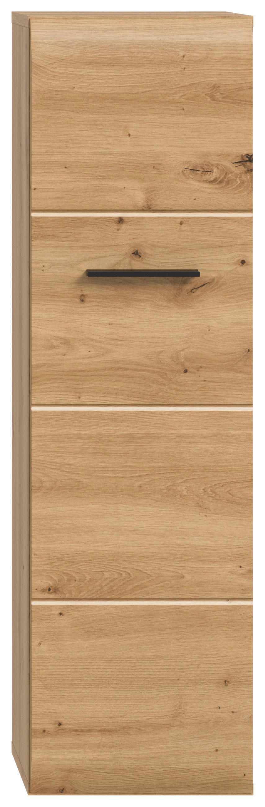 MIDISKÅP  - ek Artisan/svart, Basics, trämaterial/plast (30/106/30cm) - MID.YOU