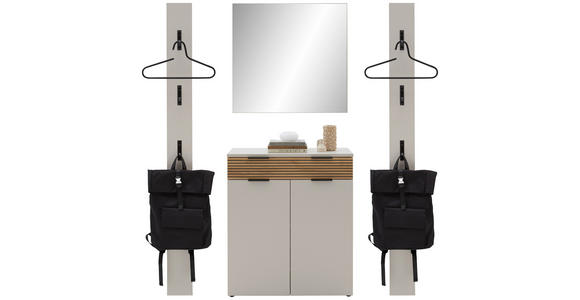 GARDEROBE 4-teilig  in 150/199/40 cm  - Kaschmir/Eichefarben, Design, Holzwerkstoff (150/199/40cm) - Voleo