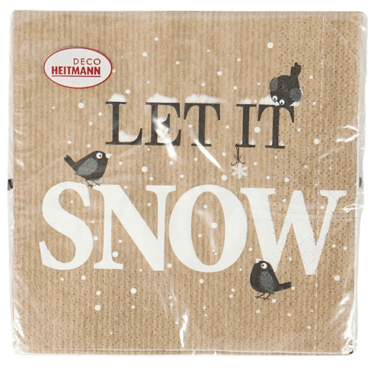 SALVETA  - bijela/karamela, Basics, papir (33/33/2,5cm)