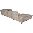 WOHNLANDSCHAFT Beige Struktur  - Beige/Schwarz, KONVENTIONELL, Textil/Metall (188/357/253cm) - Carryhome