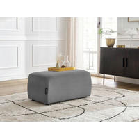 HOCKER ATILLA Cord Dunkelgrau  - Dunkelgrau/Schwarz, MODERN, Kunststoff/Textil (92/44/48cm)
