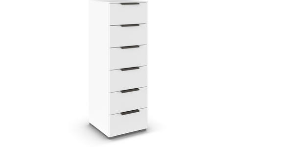 KOMMODE 40/119/42 cm in Weiß - Graphitfarben/Alufarben, Trend, Holzwerkstoff/Metall (40/119/42cm) - Novel