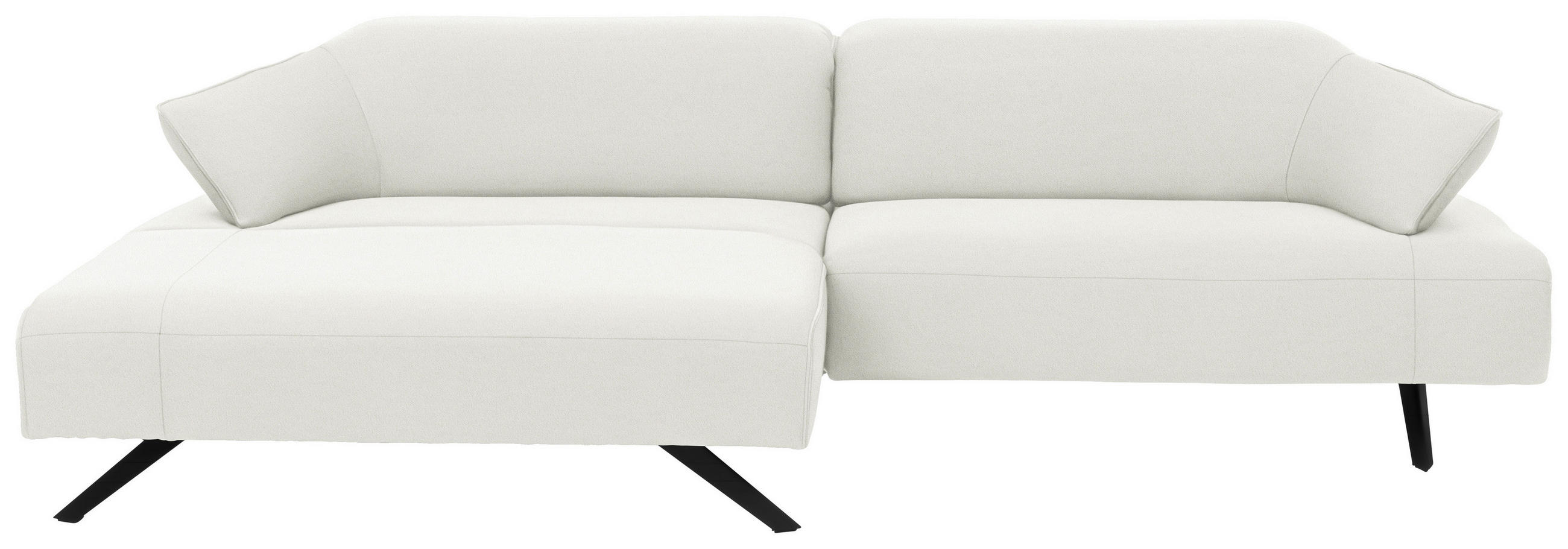 ECKSOFA in Struktur Creme  165/276 cm  - Anthrazit/Creme, Design, Textil/Metall (165/276cm) - Himolla