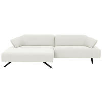 ECKSOFA in Struktur Creme  165/276 cm  - Anthrazit/Creme, Design, Textil/Metall (165/276cm) - Himolla