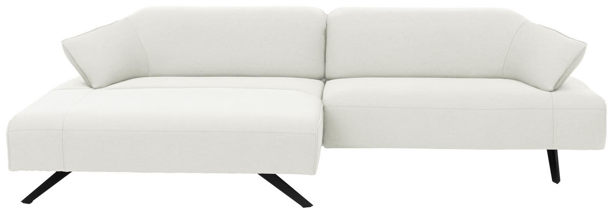 ECKSOFA in Struktur Creme  165/276 cm  - Anthrazit/Creme, Design, Textil/Metall (165/276cm) - Himolla