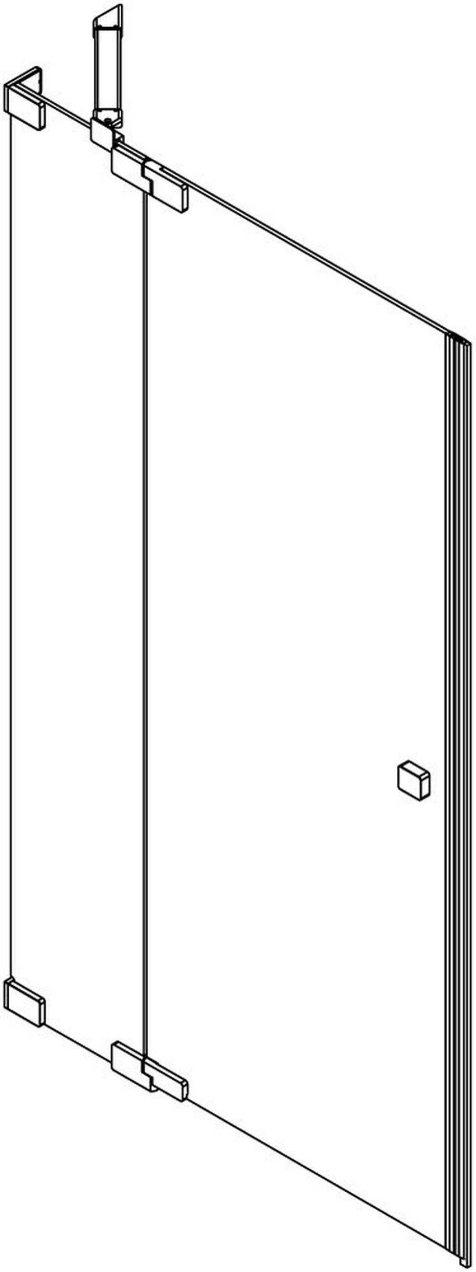 DUSCHTÜR Chromfarben  80/200 cm  - Chromfarben, MODERN, Glas/Metall (80/200cm) - Schöner Wohnen