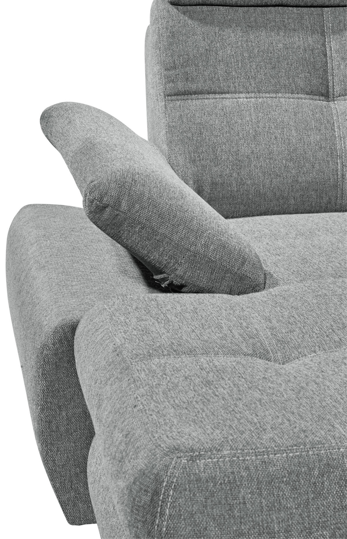 WOHNLANDSCHAFT in Webstoff Hellgrau  - Hellgrau, Modern, Kunststoff/Textil (177/349/233cm) - MID.YOU