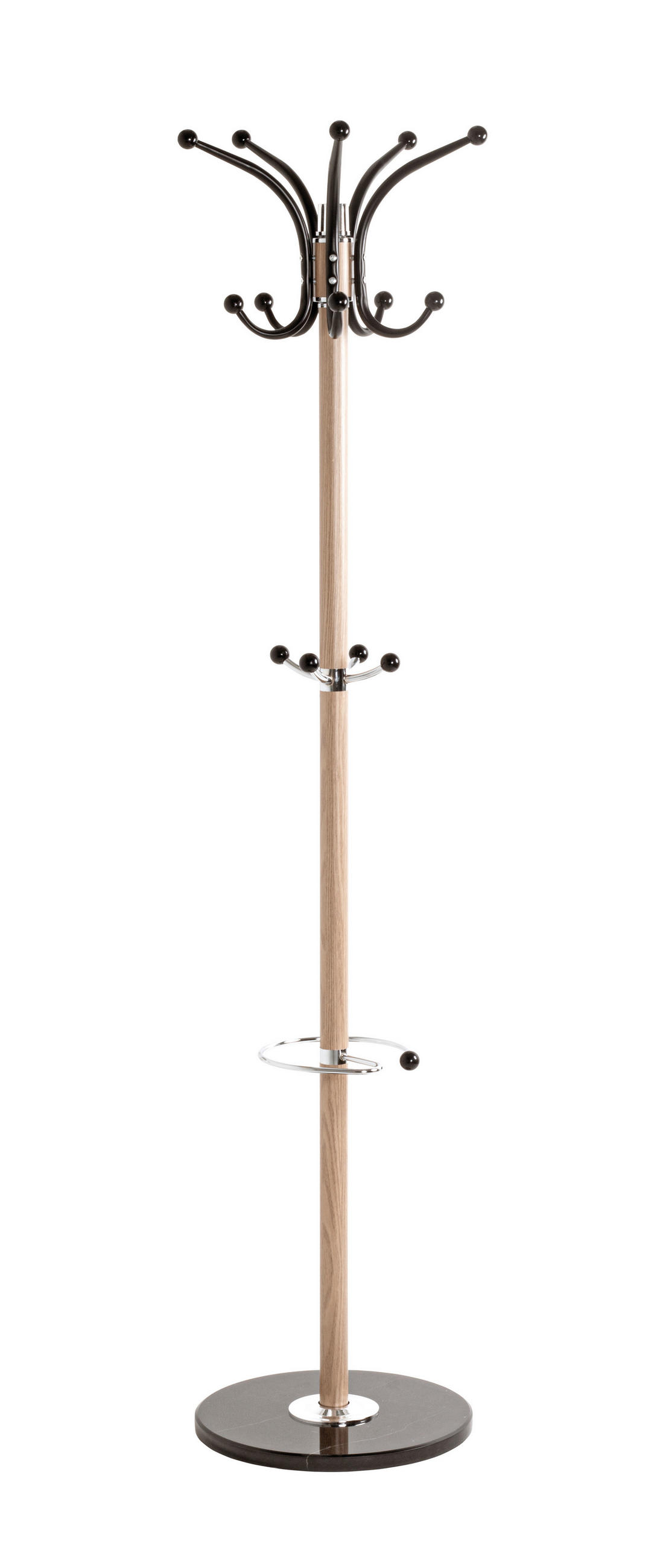 VEŠIAK NA KABÁTY - farba duba/chrómová, Design, kov/kameň (37/171/39cm) - Carryhome
